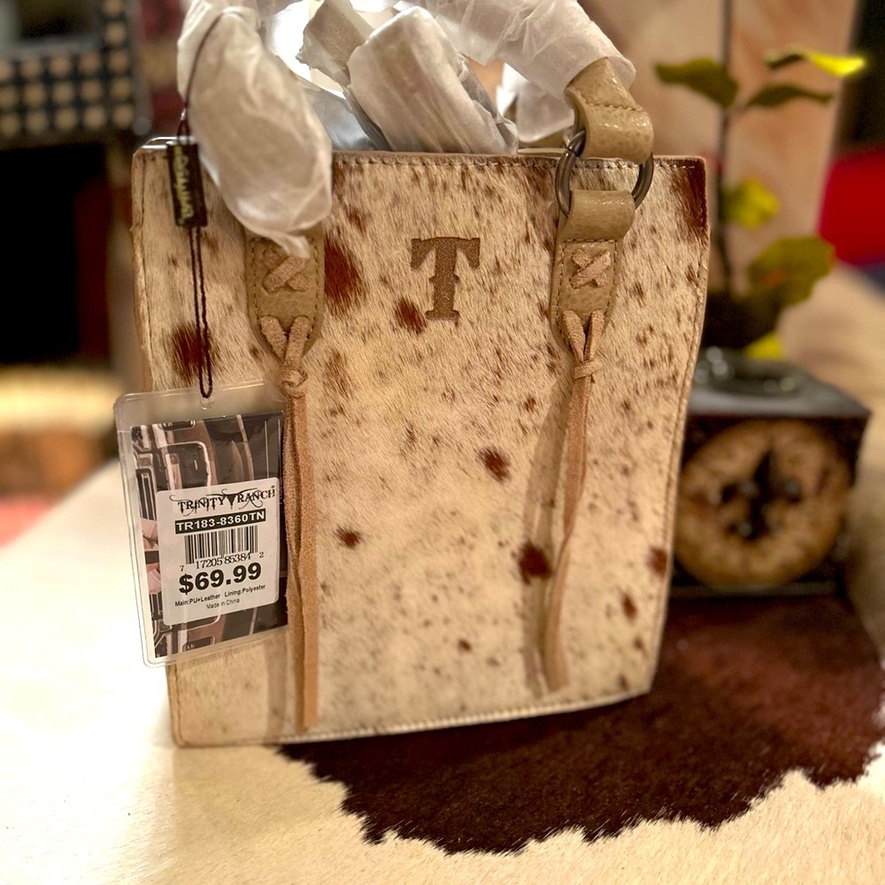 Trinity Ranch Brown and Cream Crossbody Bag
